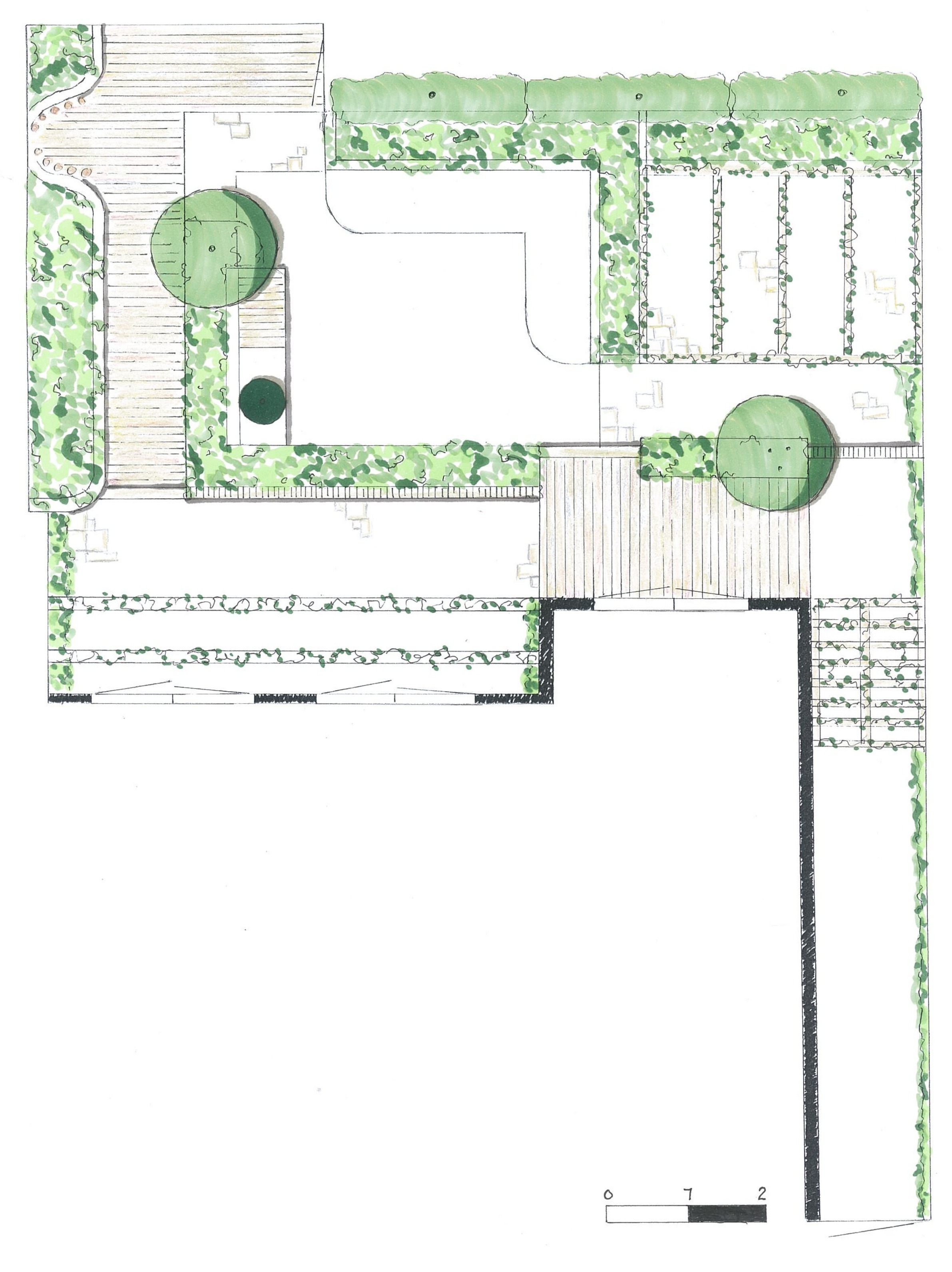 Definitief ontwerp van de tuin in Noorderduin